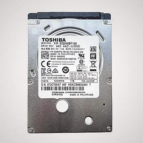 1TB Toshiba MQ04ABF100 SATA 6.0GB/s 5400RPM 2.5" 7mm Internal Hard Drive