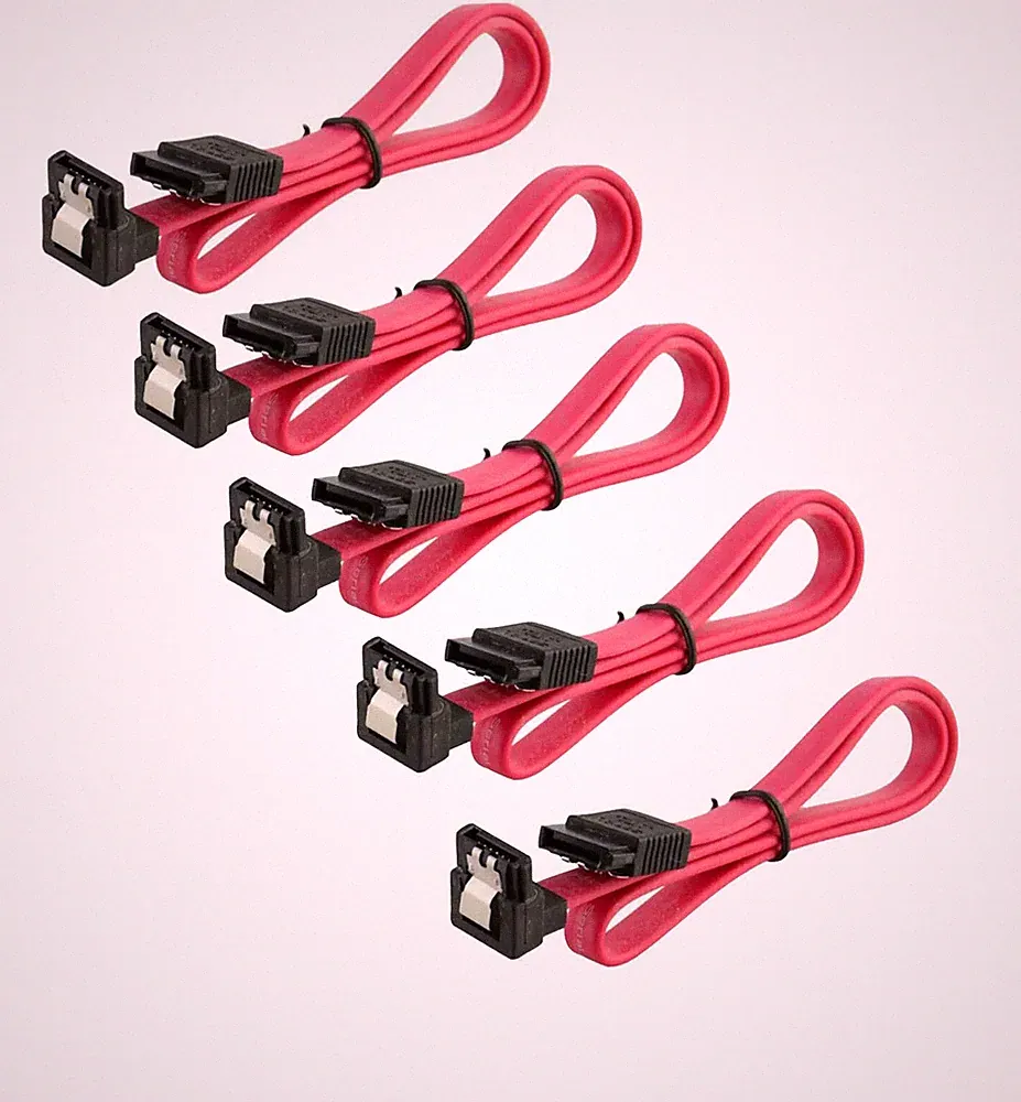 5 x 18" SATA 3.0 Cable SATA3 III 6GB/s Right Angle 90 Degree SSD HDD Hard Drive