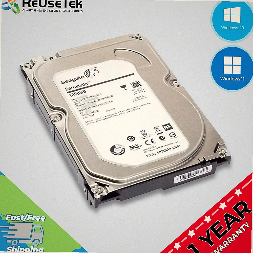 500/750/GB & 1TB 3.5" SATA Hard Drive Mixed Brand/Model/Speed with Windows 10/11