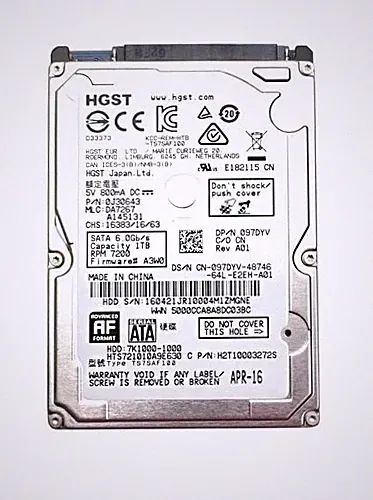 HGST 1TB 2.5 SATA 7200RPM 32MB Internal Hard Drive HDD HTS721010A9E630