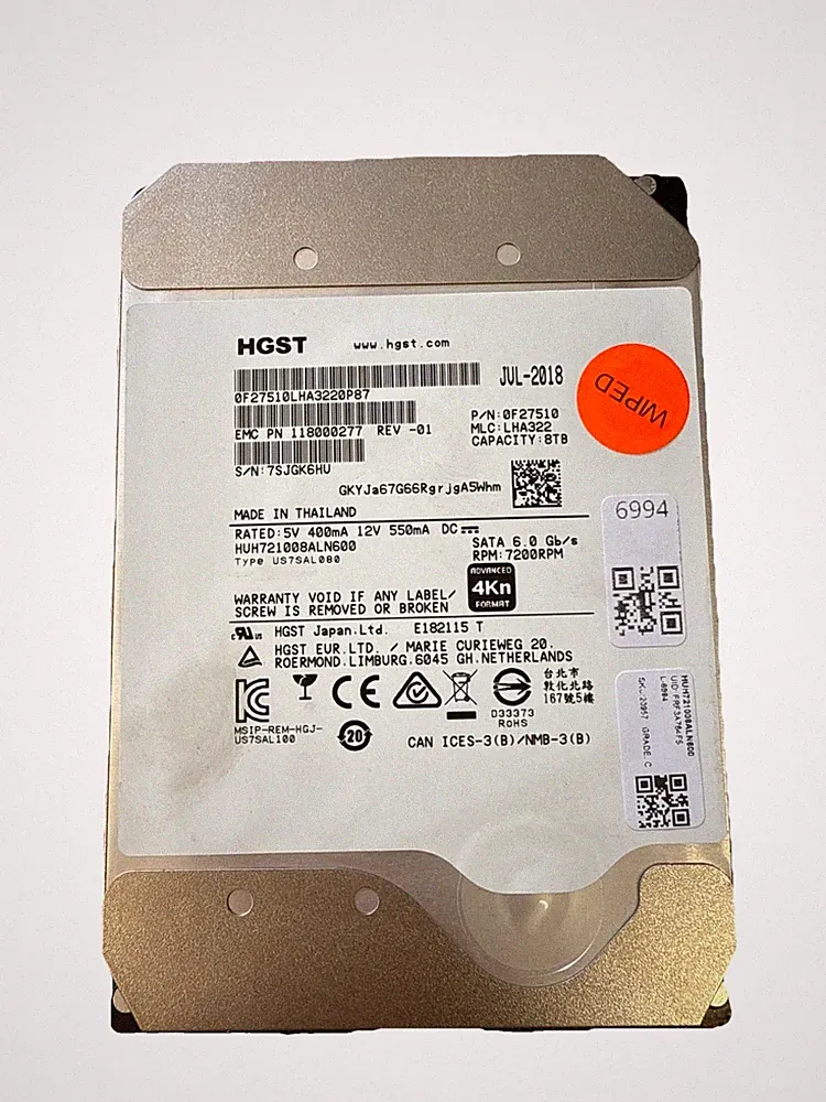 SATA 8TB hard drive