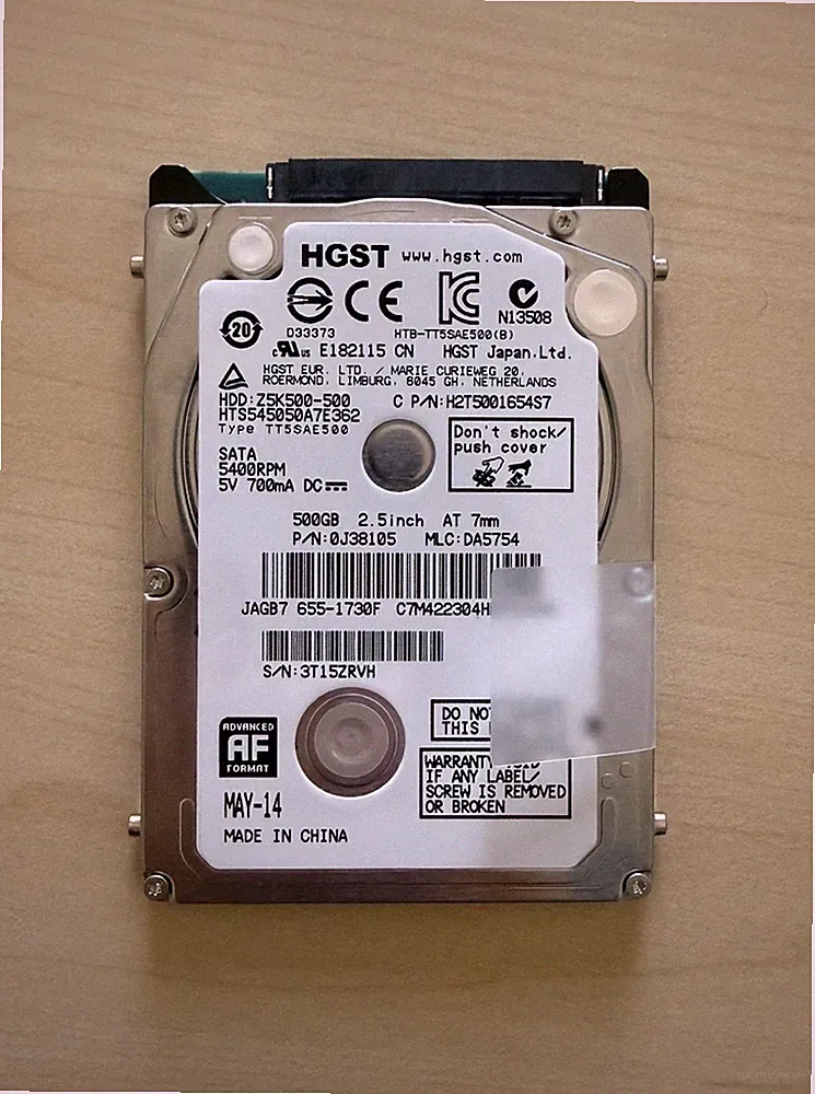 HGST Z5K500-500 500GB 2.5 Inch SATA III Laptop Hard Drive Tested Working