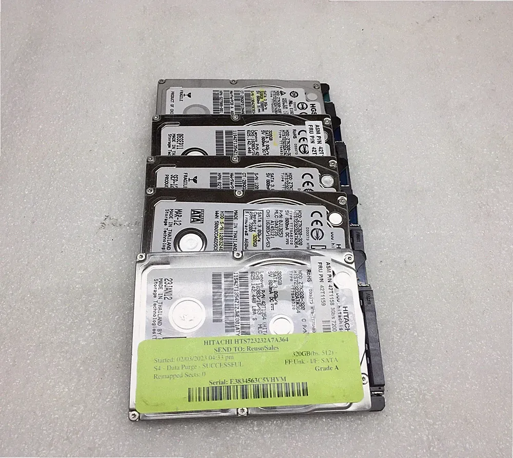 (Lot of 5 ) MIX BRANDS 320 GB 2.5" 7200RPM SATA Laptop Hard Drive HDD SALE