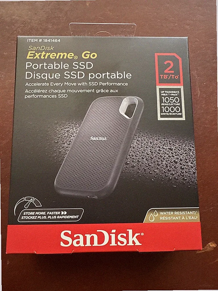 New SanDisk Extreme Go 2TB Portable SSD - SEALED