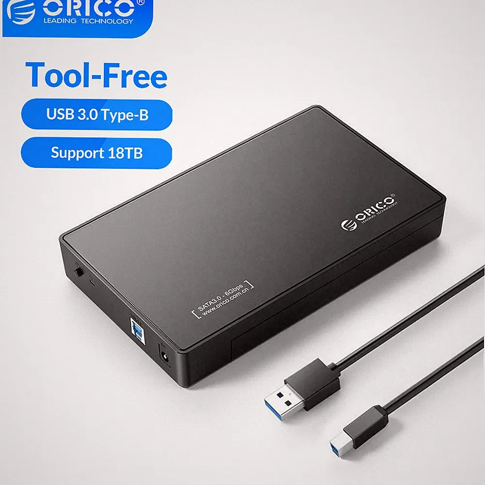 ORICO 2.5/3.5" External Hard Drive Enclosure USB3.0 SATA HDD/SSD Case 18TB UASP