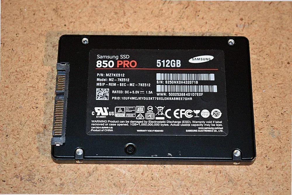 Samsung 850 PRO 512GB 2.5" SATA SSD Solid State Hard Drive MZ-7KE512 MZ7KE512