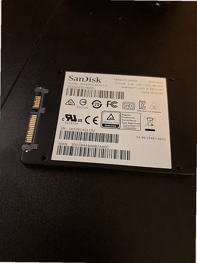 SANDISK SDSSDHII-960G ULTRA II 960GB SATA 6Gb/s solid state Drive (Tested)