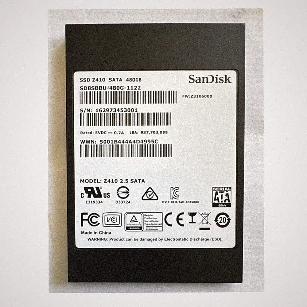 SanDisk Z410 480GB 2.5" SATA III Internal SSD Black