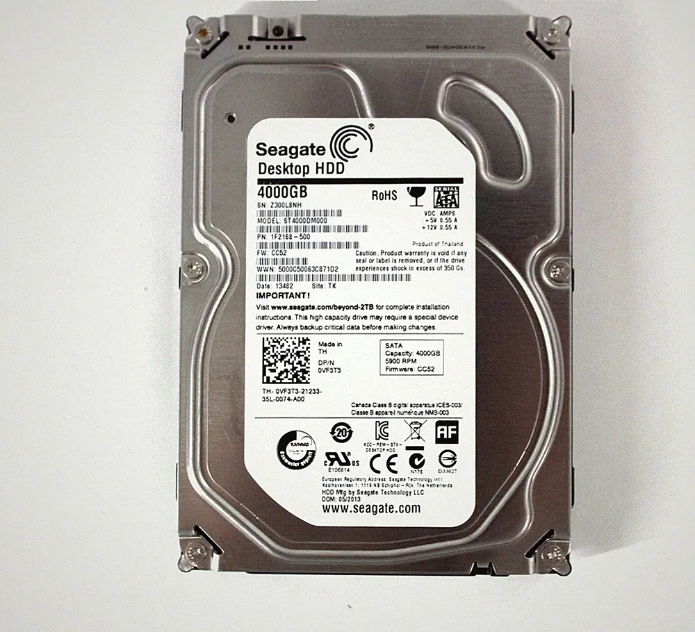 Seagate 4TB SATA 3.5 Desktop Hard Drive (ST4000DM000) DESKTOP HDD 4000GB