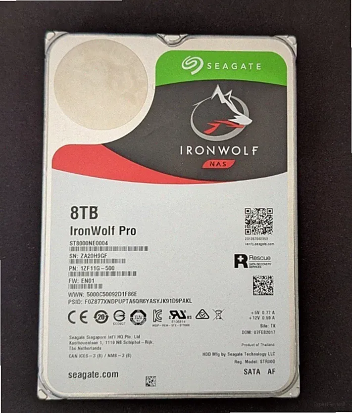 Seagate IronWolf Pro 8TB NAS HDD 7200RPM SATA 3.5" ST8000NE0004 – Low Hours Test