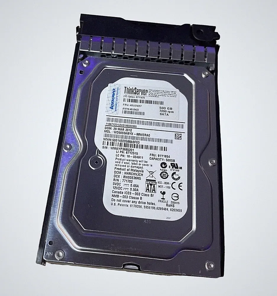 ThinkServer 46U3422 500GB SATA Drive, WD5003ABYX-88WERA0 **SALE**