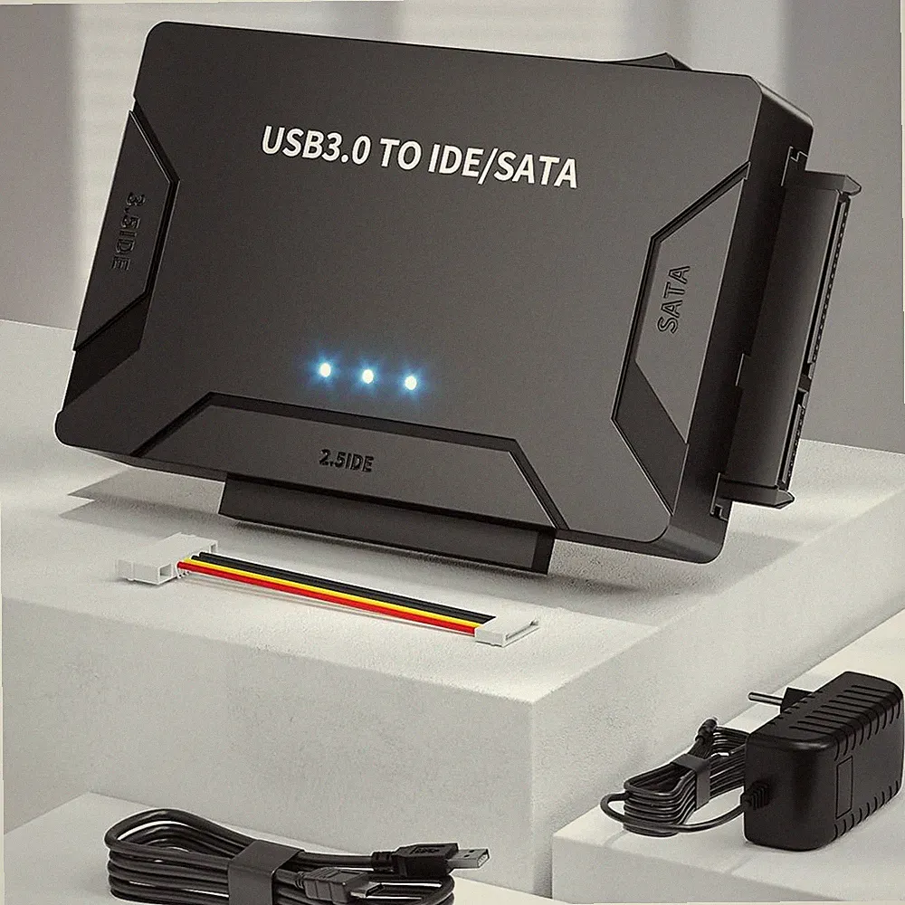 USB 3.0 to SATA Adapter For 2.5" 3.5" SSD HDD Hard Drive Recovery Converter USA