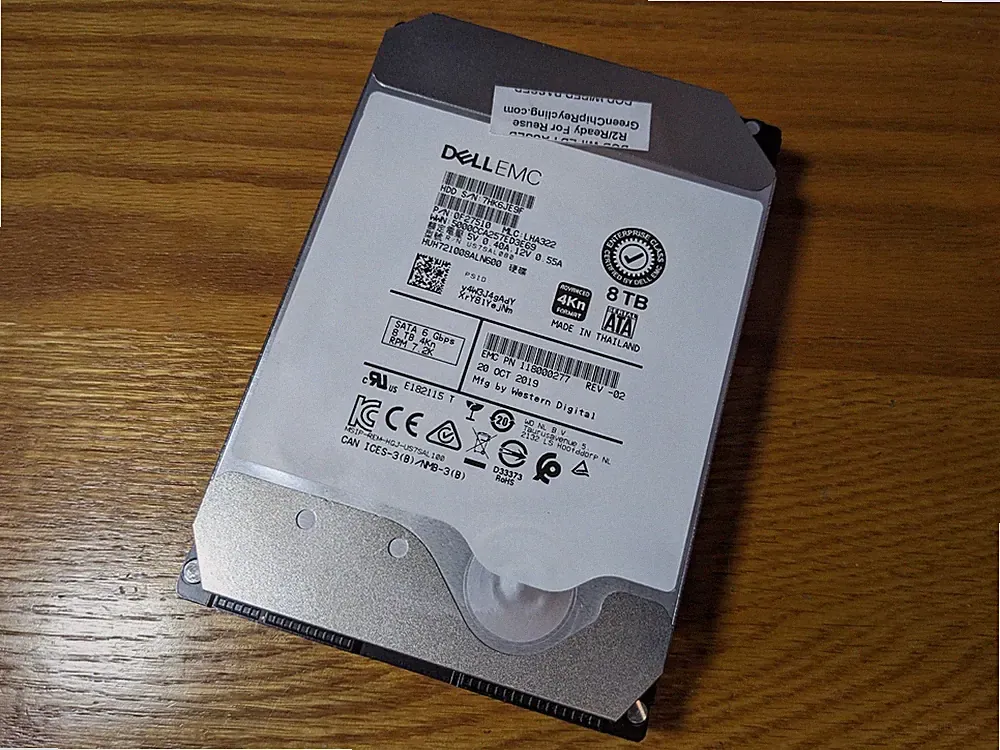 WD 8TB DC HC510 7.2K SATA 3.5" Hard Drive HDD HUH721008ALN600 - 100% Health